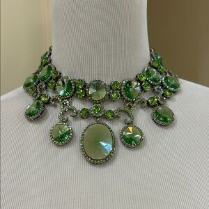 Pale Green Elegance Statement Necklace